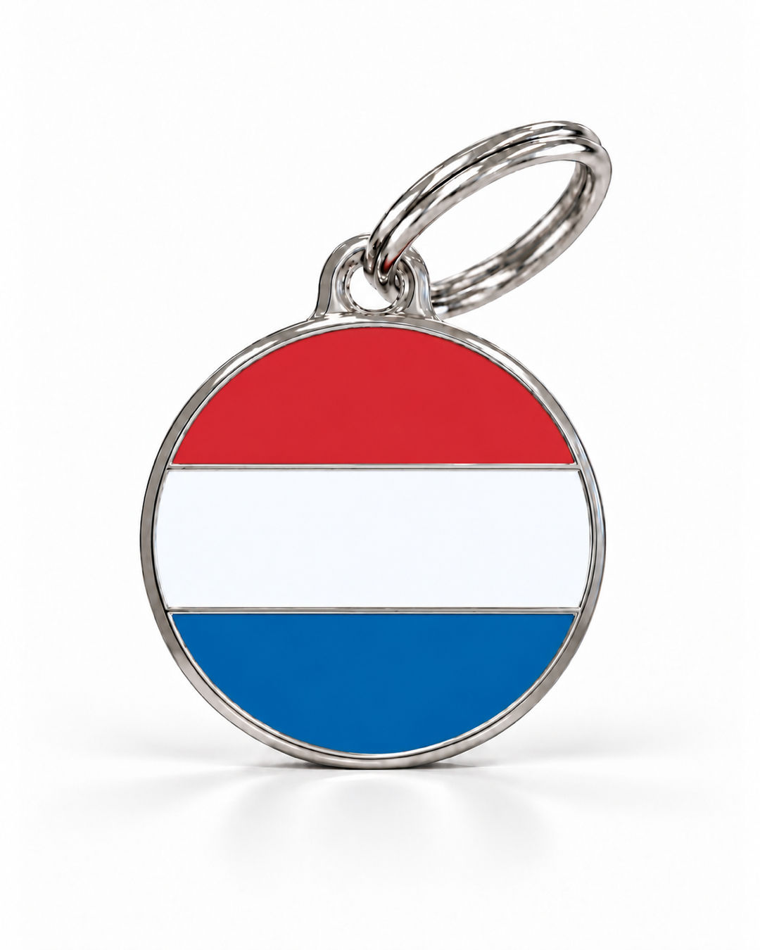 TAGiDOG Flag Netherlands ID Tag Medium dog ID tag, front view on white