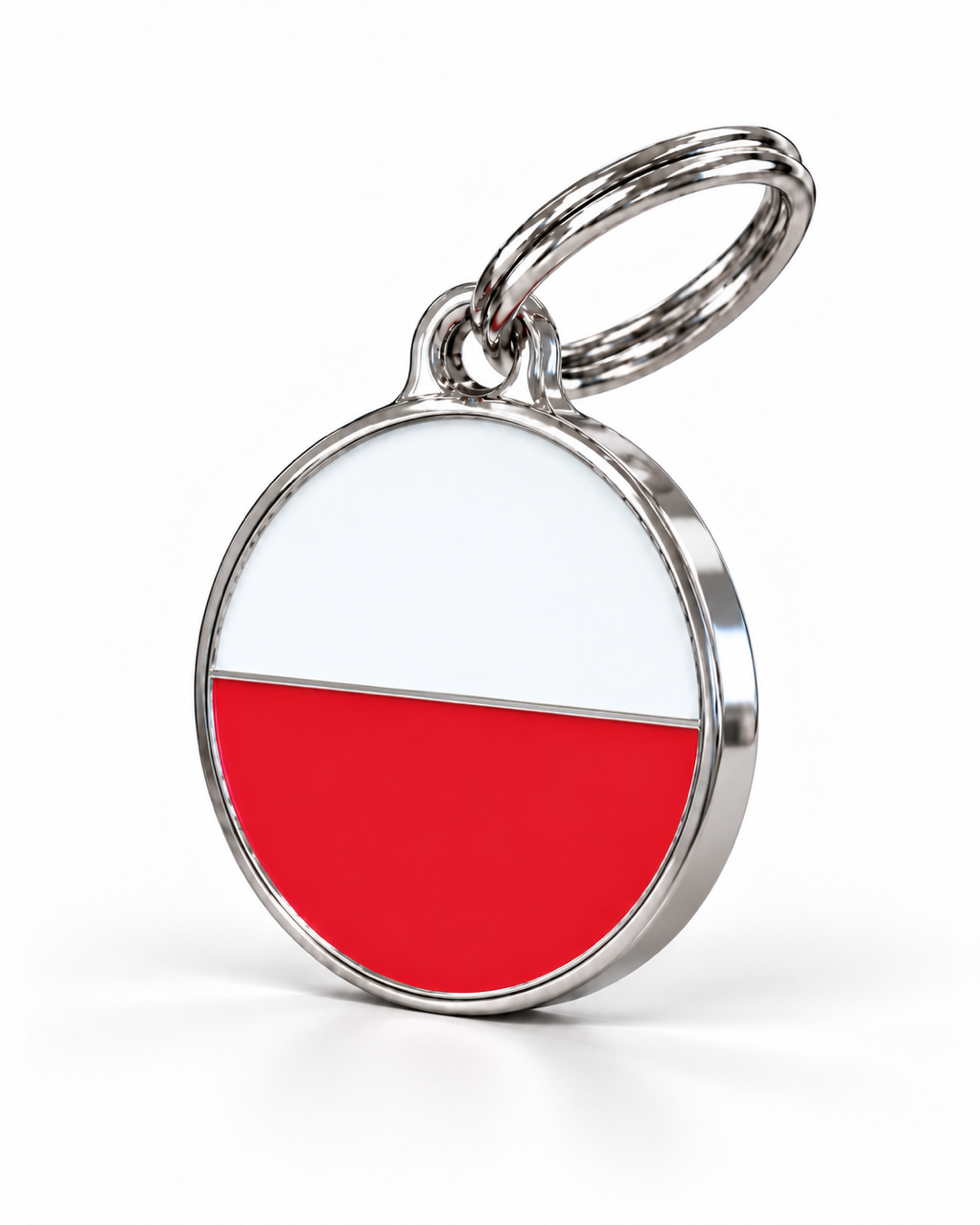 TAGiDOG Flag Poland ID Tag dog ID tag, angled view