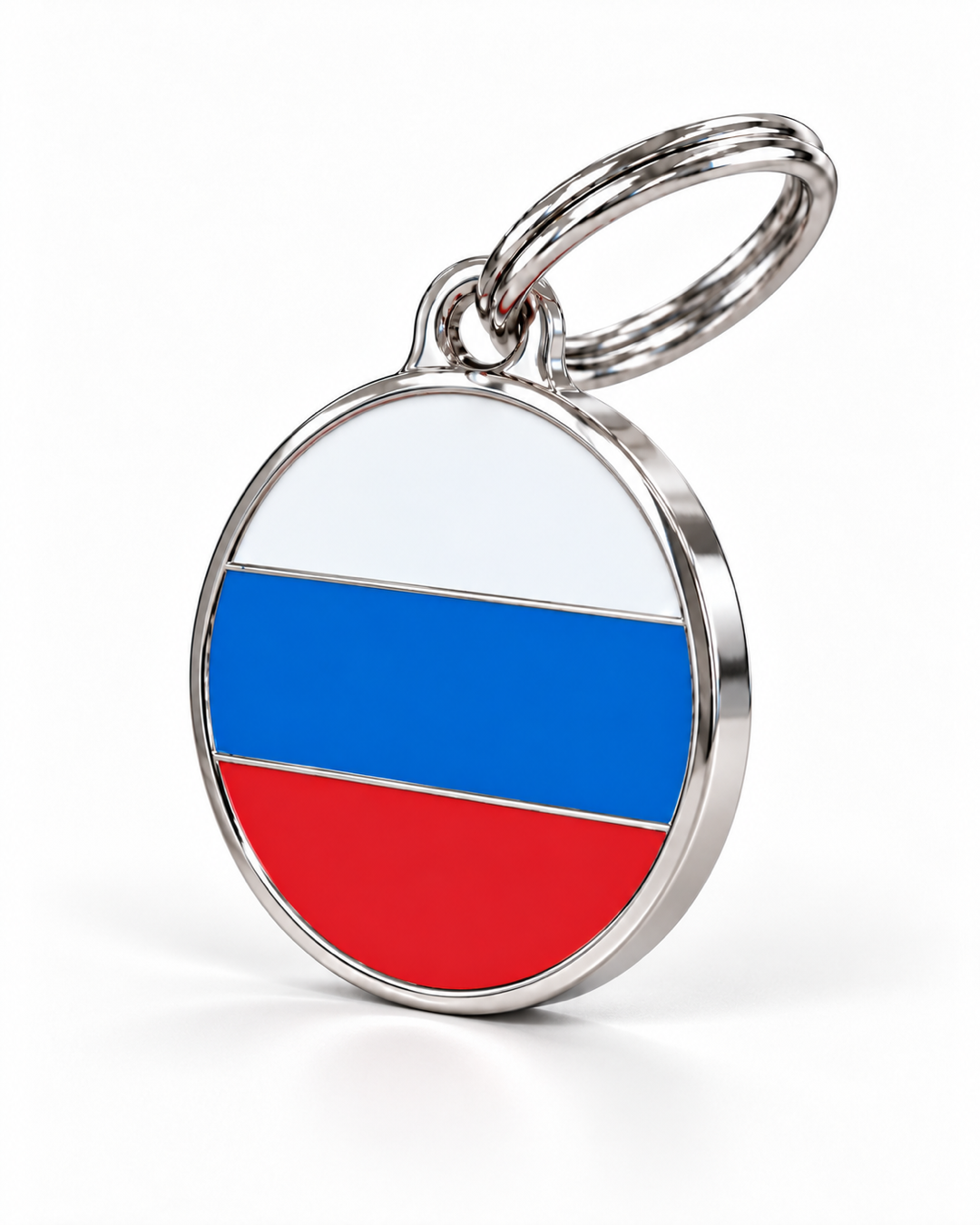 TAGiDOG Flag Russia ID Tag, angled view
