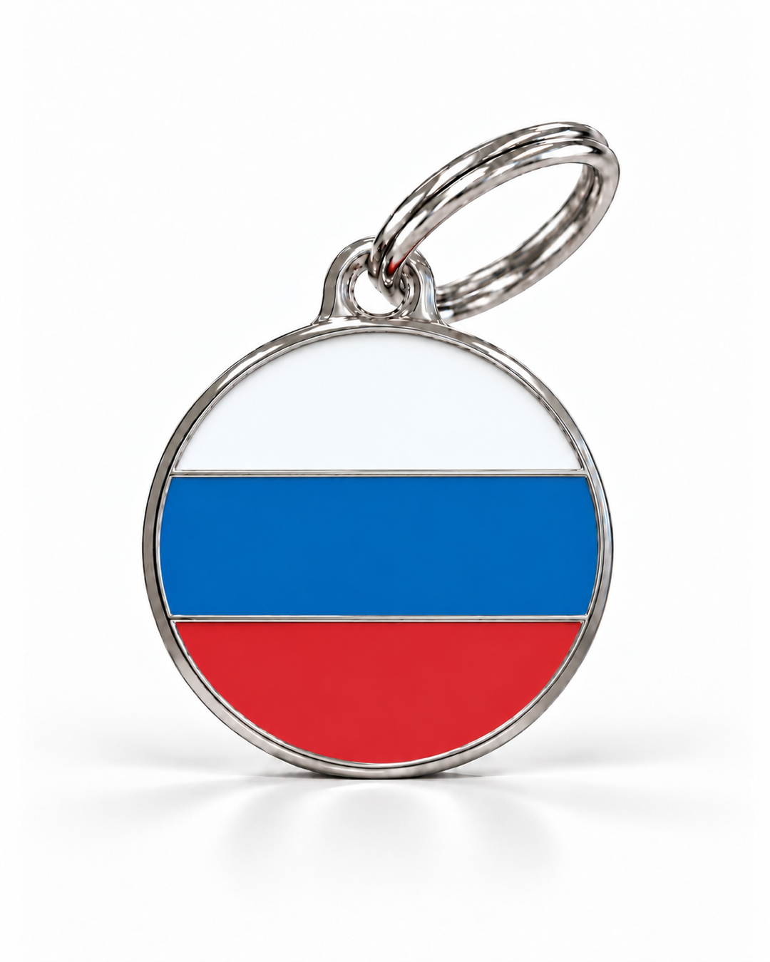 TAGiDOG Flag Russia ID Tag Medium, front view on white