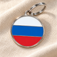 TAGiDOG Flag Russia ID Tag Medium on light linen
