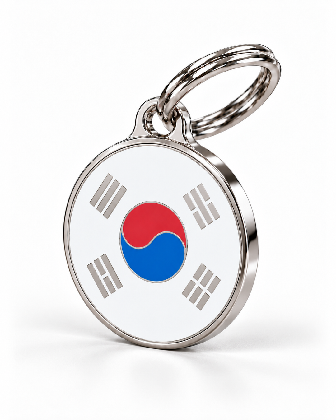TAGiDOG Flag South Korea ID Tag dog ID tag, angled view