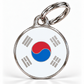TAGiDOG Flag South Korea ID Tag dog ID tag, front view on white