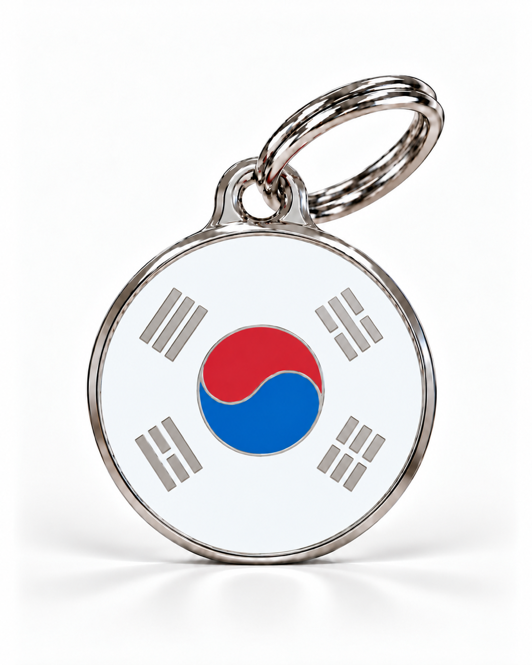 TAGiDOG Flag South Korea ID Tag dog ID tag, front view on white