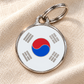 TAGiDOG Flag South Korea ID Tag dog ID tag on light linen