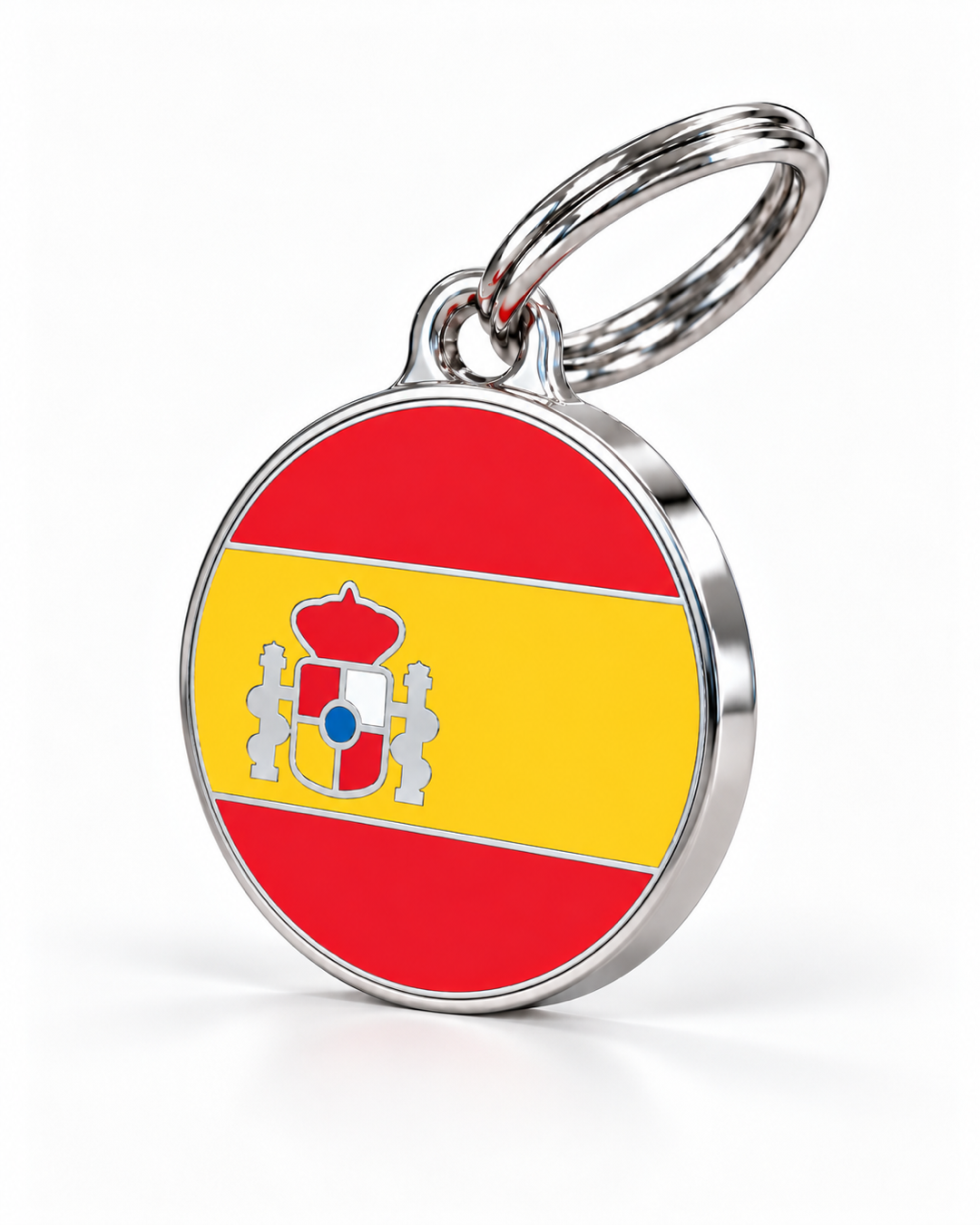 TAGiDOG Flag Spain ID Tag dog ID tag, angled view