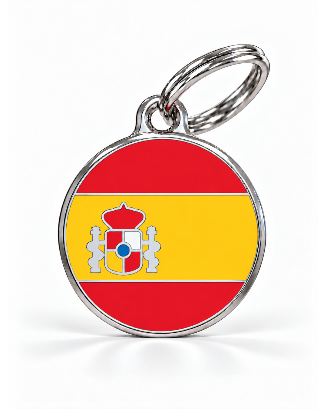 TAGiDOG Flag Spain ID Tag dog ID tag, front view on white