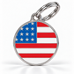 TAGiDOG Flag United States ID Tag dog ID tag, front view on white