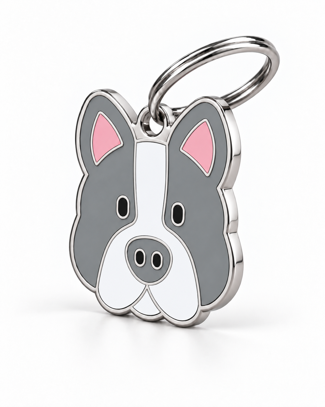 TAGiDOG French Bulldog Dog ID Tag, angled view