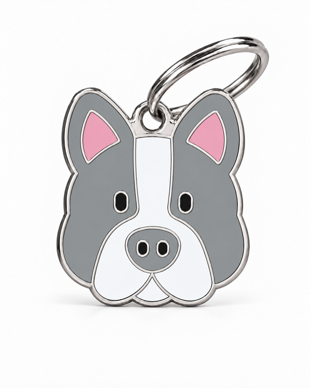 TAGiDOG French Bulldog Dog ID Tag, front view on white