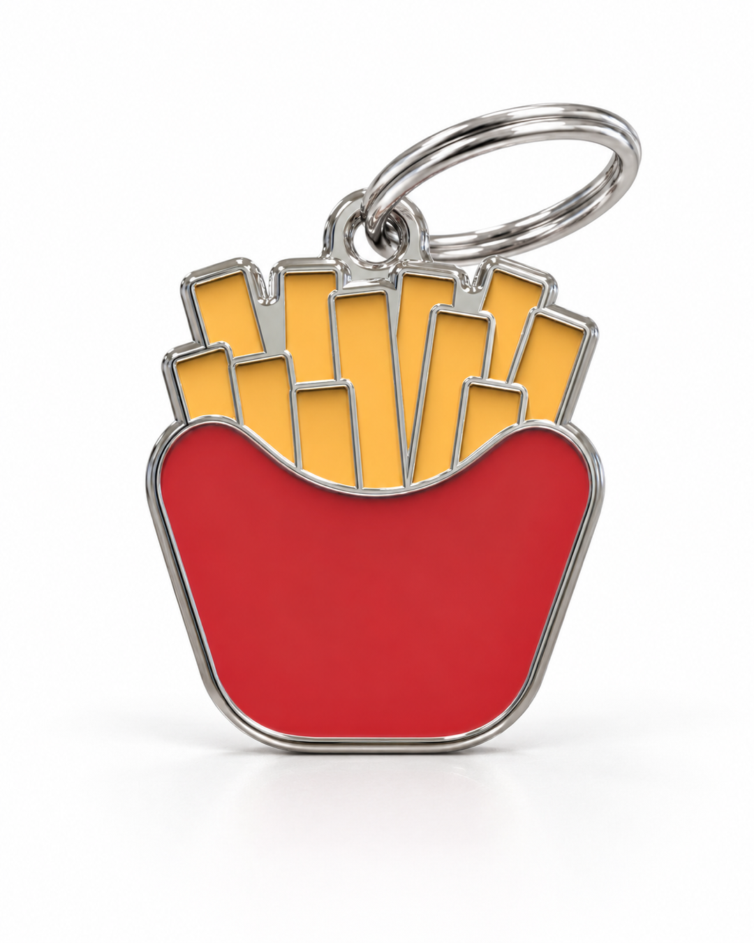 TAGiDOG French Fries ID Tag dog ID tag, front view on white