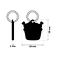 TAGiDOG Fried Chicken ID Tag ID tag dimensions, 30 mm wide and 29 mm high, 3 mm thickness