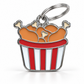 TAGiDOG Fried Chicken ID Tag dog ID tag, front view on white