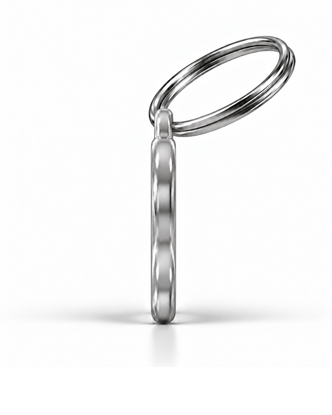 TAGiDOG Fried Chicken ID Tag side profile showing tag thickness and split ring
