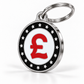 TAGiDOG GBP Coin ID Tag dog ID tag, angled view
