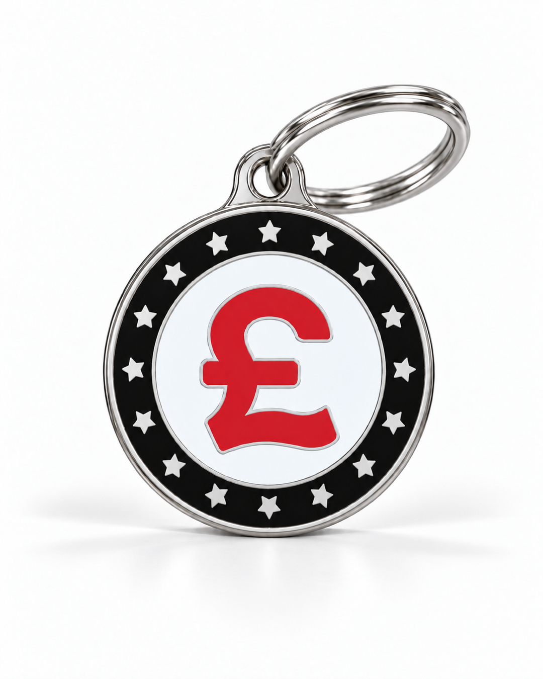 TAGiDOG GBP Coin ID Tag dog ID tag, front view on white