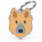 TAGiDOG German Shepherd Dog ID Tag, front view on white