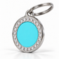 TAGiDOG Glorious Blue Round ID Tag, angled view