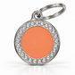 TAGiDOG Glorious Orange Round ID Tag, front view on white