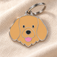 TAGiDOG Golden Retriever Dog ID Tag on light linen