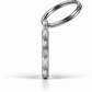 TAGiDOG Great Dane Dog ID Tag side profile showing tag thickness and split ring