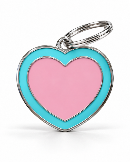 TAGiDOG Heart Bubblepop ID Tag dog ID tag, front view on white
