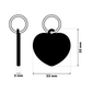 TAGiDOG Heart Spark Green ID Tag dimensions, 33 mm wide and 32 mm high, 3 mm thickness