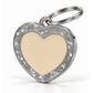 TAGiDOG Heart Spark Cream ID Tag dog ID tag, angled view