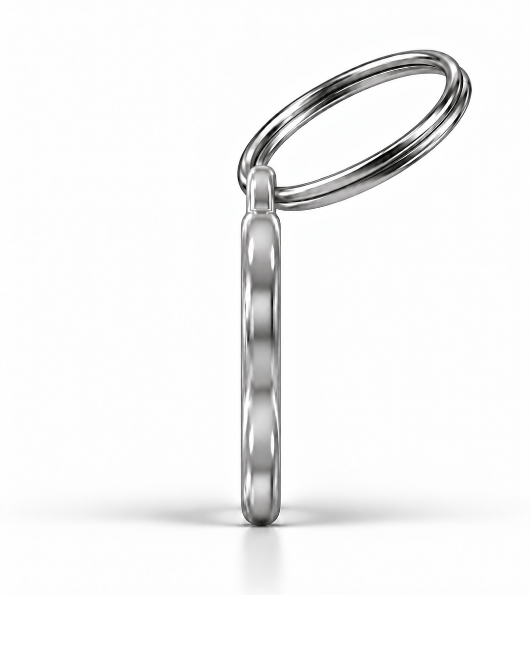 TAGiDOG Heart Spark Cream ID Tag side profile showing tag thickness and split ring