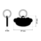 TAGiDOG Hot Dog ID Tag ID tag dimensions, 37 mm wide and 21 mm high, 3 mm thickness