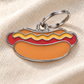 TAGiDOG Hot Dog ID Tag dog ID tag on light linen