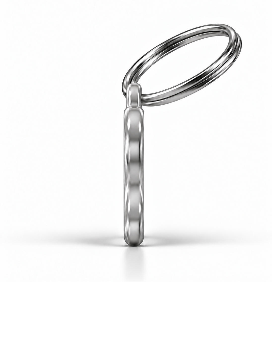 TAGiDOG Hot Dog ID Tag side profile showing tag thickness and split ring