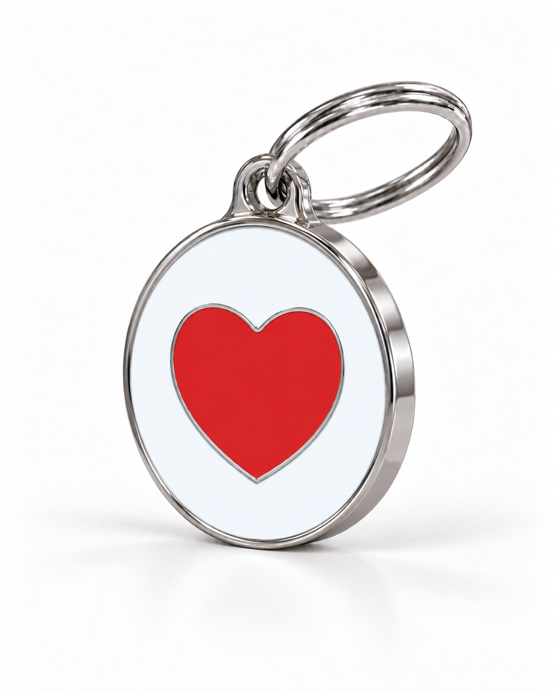 TAGiDOG I Love ID Tag dog ID tag, angled view