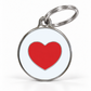 TAGiDOG I Love ID Tag dog ID tag, front view on white
