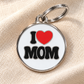 TAGiDOG I Love Mom ID tag dog ID tag on light linen