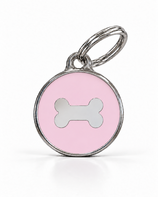 TAGiDOG Icon Bone Ballet ID Tag dog ID tag, front view on white