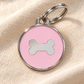 TAGiDOG Icon Bone Ballet ID Tag dog ID tag on light linen
