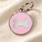 TAGiDOG Icon Bone Ballet ID Tag Medium dog ID tag on light linen