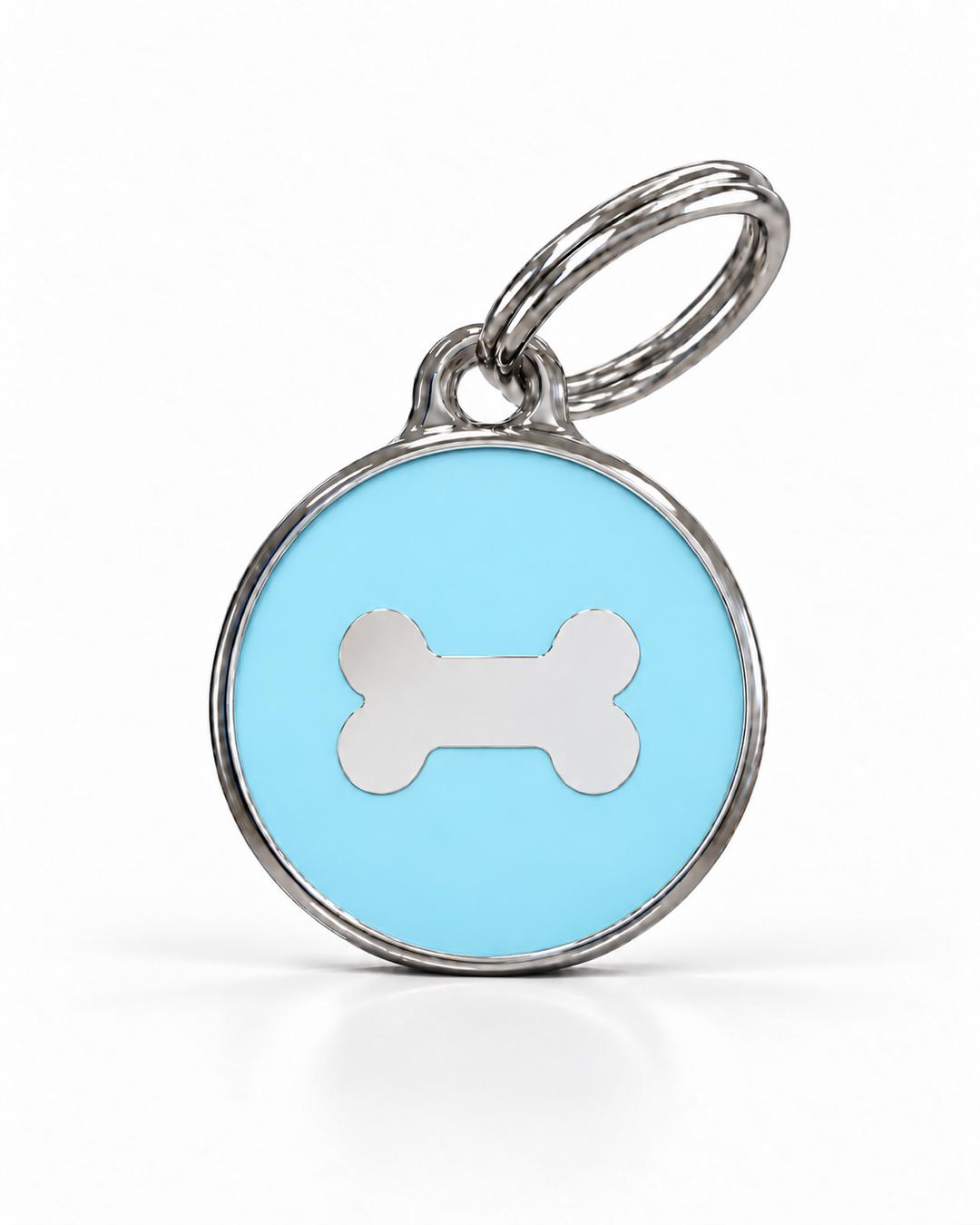 TAGiDOG Icon Bone Ice ID Tag dog ID tag, front view on white