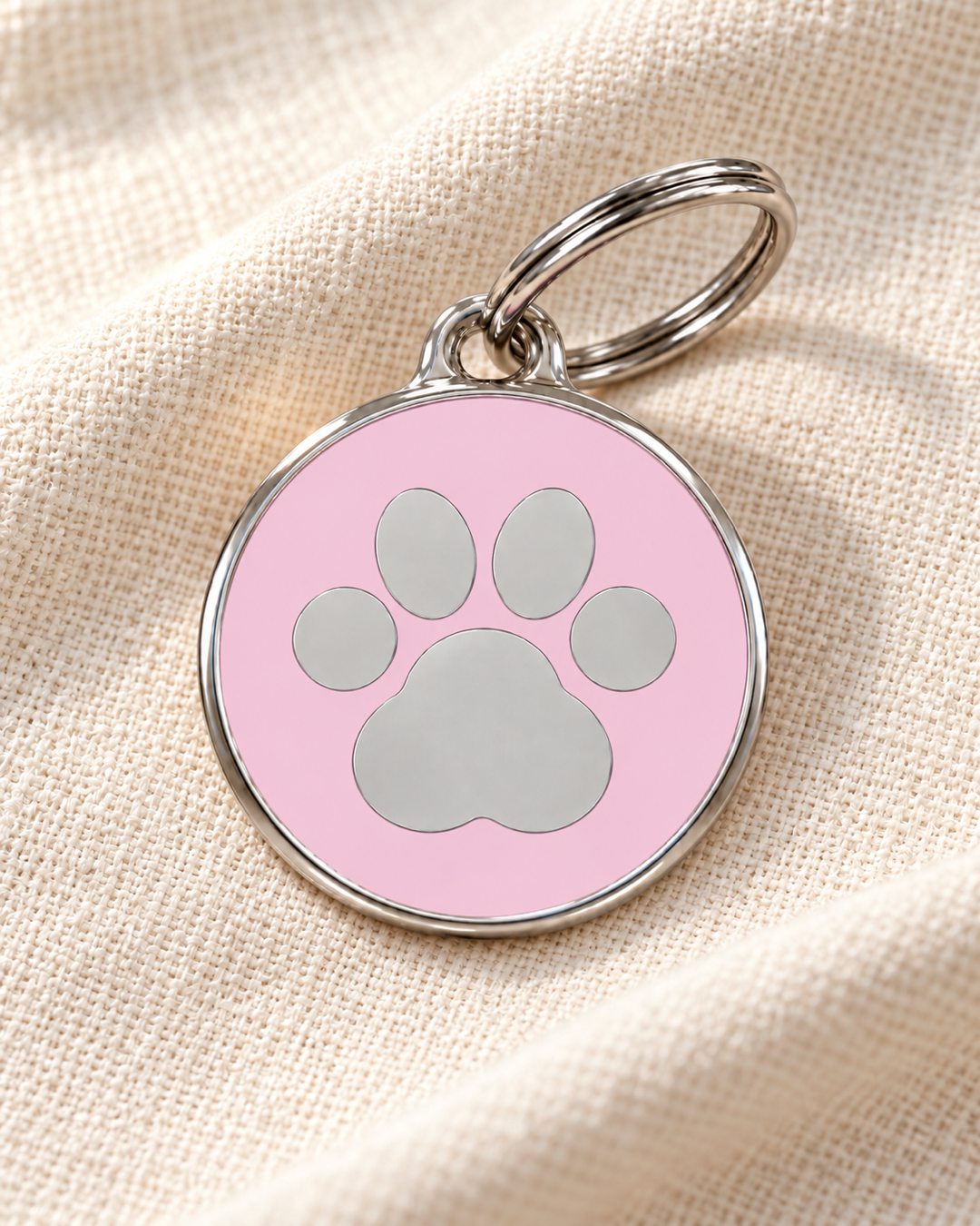 TAGiDOG Icon Paw Ballet ID Tag dog ID tag on light linen