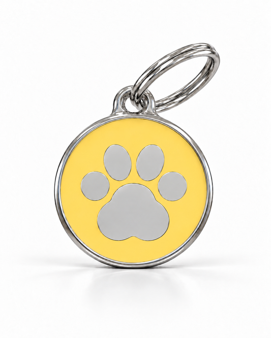 TAGiDOG Icon Paw Butter ID Tag dog ID tag, front view on white