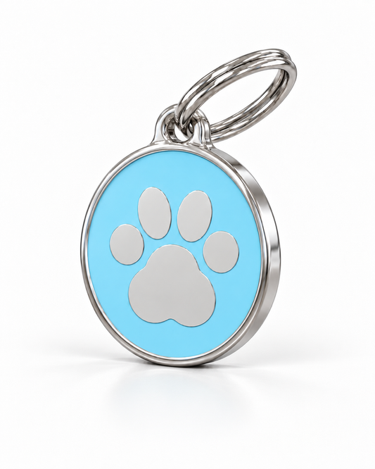TAGiDOG Icon Paw Ice ID Tag dog ID tag, angled view