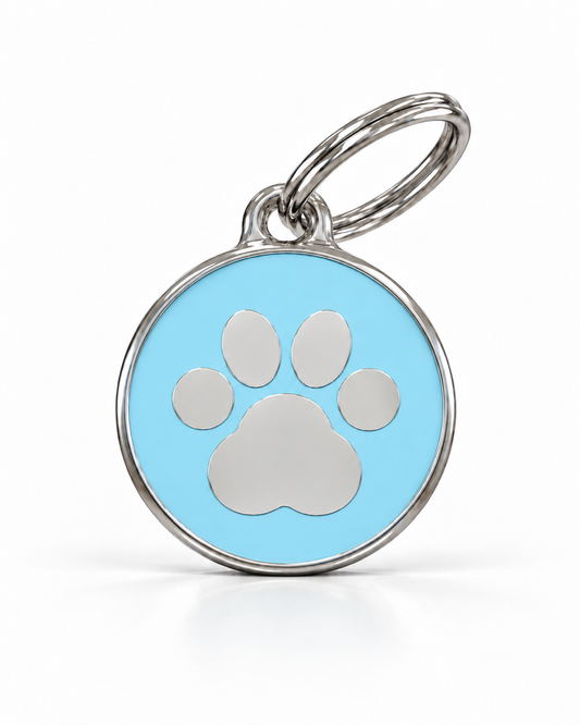 TAGiDOG Icon Paw Ice ID Tag dog ID tag, front view on white