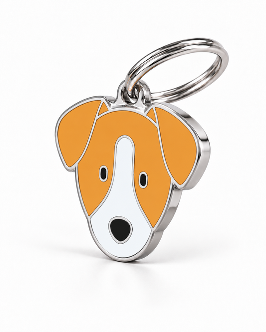 TAGiDOG Jack Russell Terrier Dog ID Tag, angled view