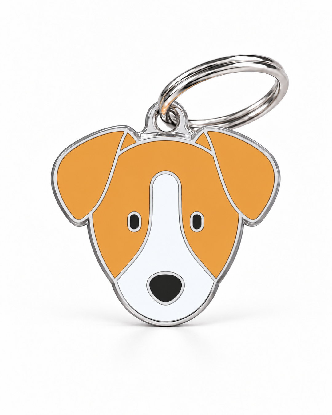 TAGiDOG Jack Russell Terrier Dog ID Tag, front view on white