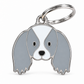 TAGiDOG Japanese Chin Dog ID Tag, front view on white
