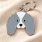 TAGiDOG Japanese Chin Dog ID Tag on light linen