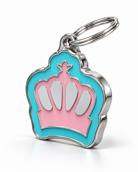 TAGiDOG King Bubblepop ID Tag dog ID tag, angled view