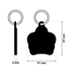 TAGiDOG King Spark Cream ID Tag ID tag dimensions, 31 mm wide and 37 mm high, 3 mm thickness