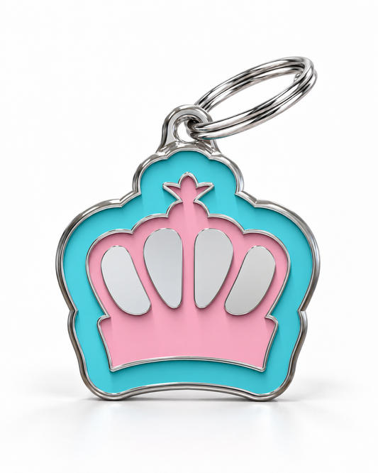 TAGiDOG King Bubblepop ID Tag dog ID tag, front view on white